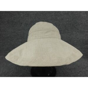 Helen Kaminski Sun Hat Womens OS Oatmeal Excellent Wide Brim Linen Floppy